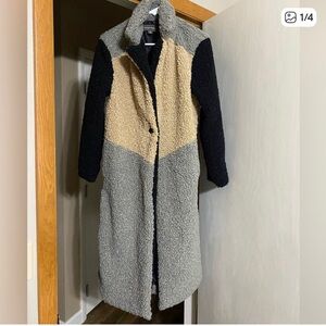 Stylish Colorblock Teddy Jacket